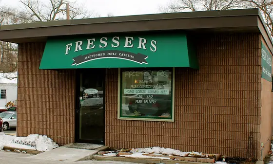 Fressers Delicatessen storefront on North Main Street